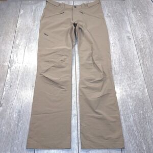 Salomon Hiking Pants Women 10 Tan ActiLite Outdoor Technical Straight Leg